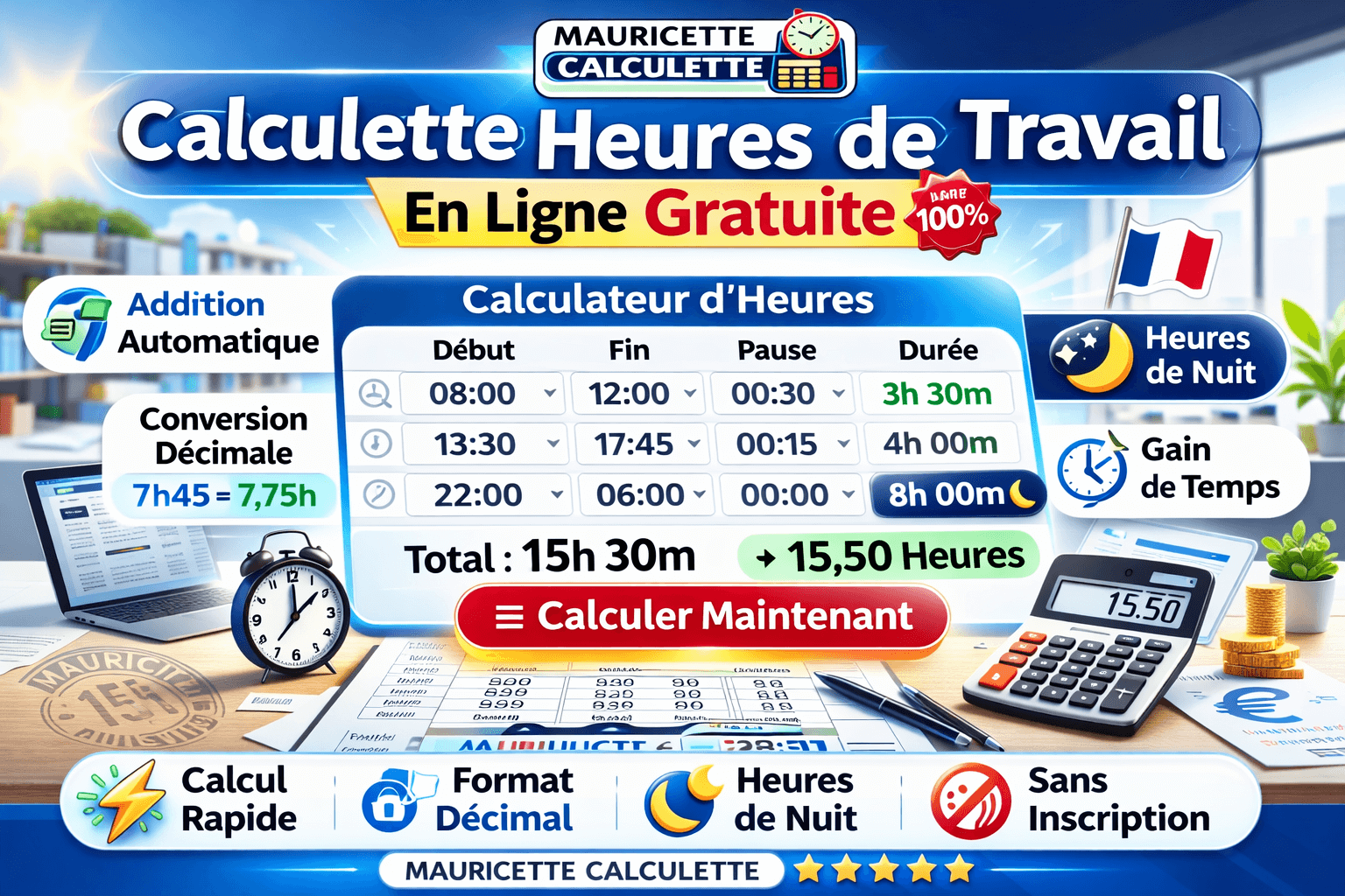 calculette heures de travail