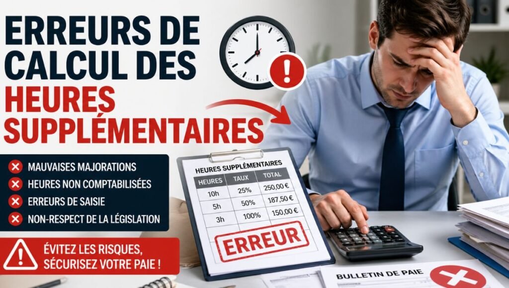 erreurs de calcul des heures supplémentaires