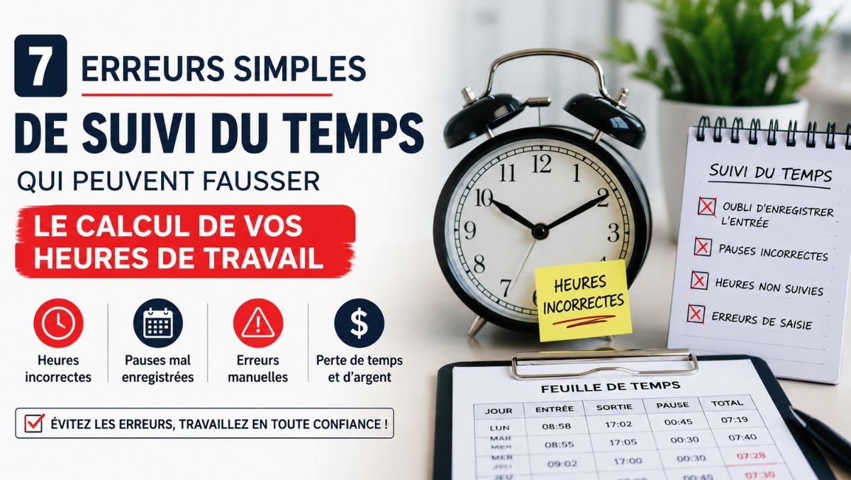 erreurs simples de suivi du temps