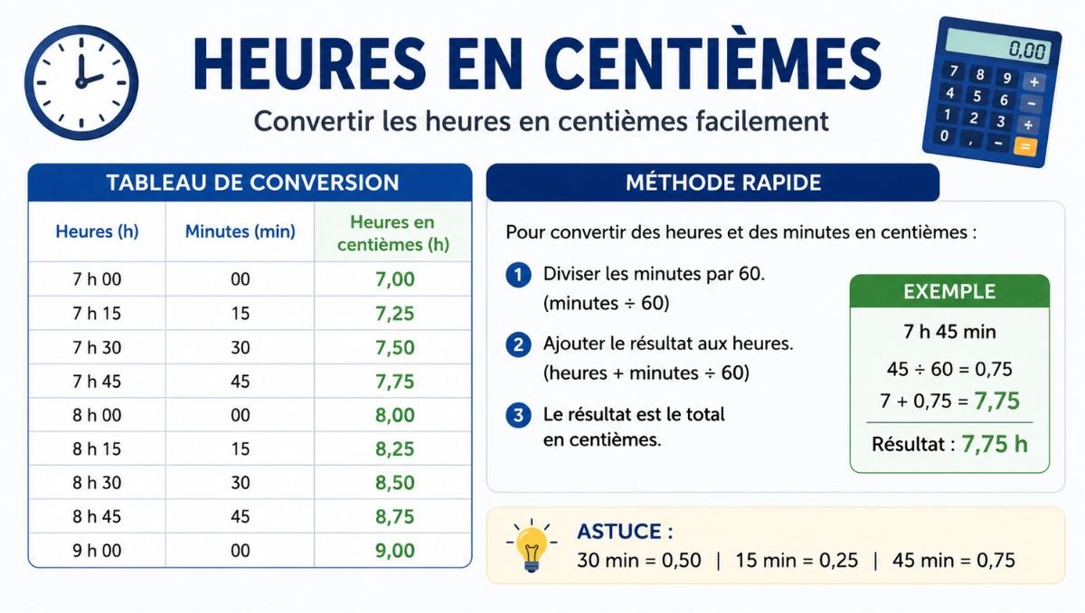 heures en centièmes