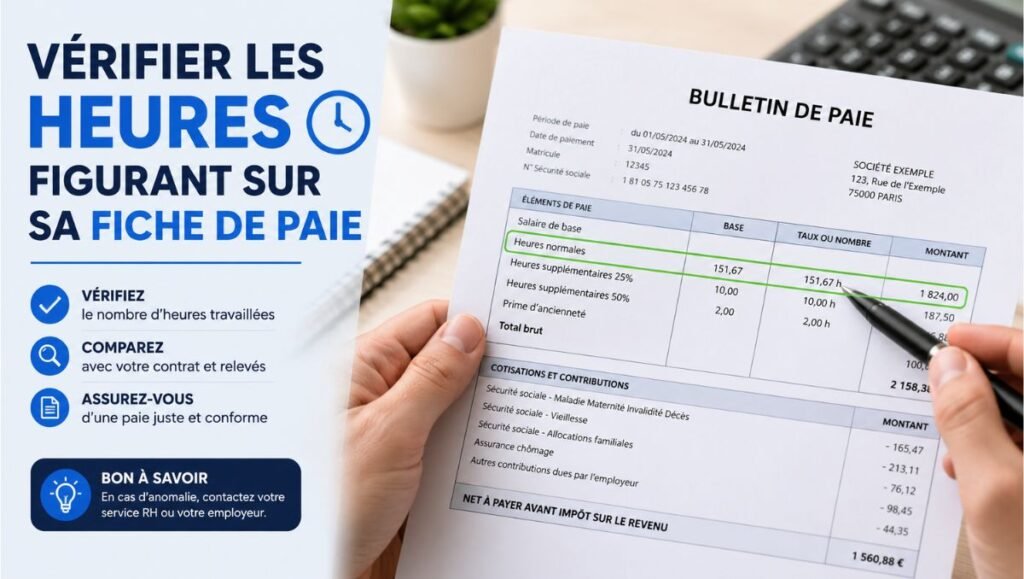 vérifier les heures figurant sur sa fiche de paie