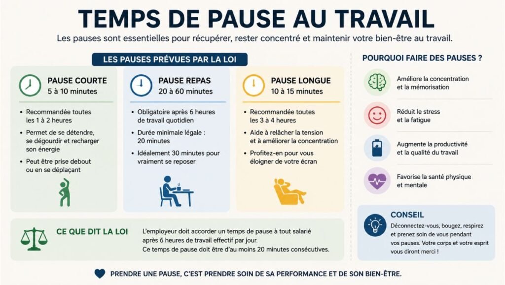 temps de pause au travail