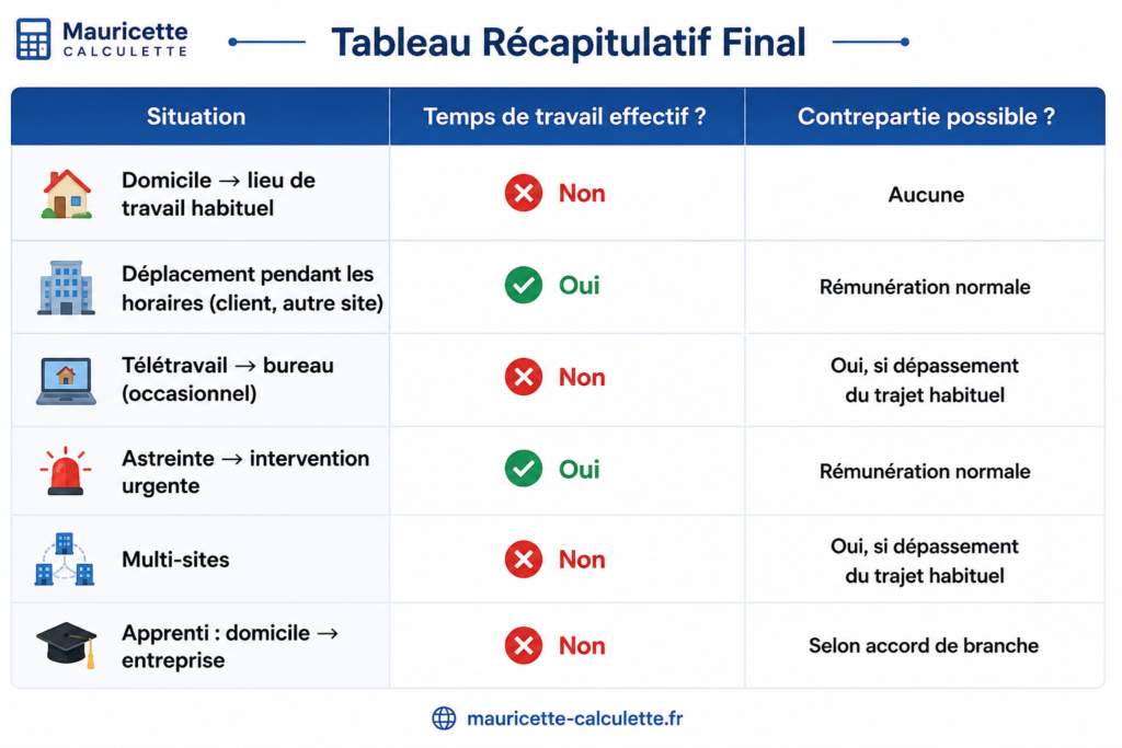 Comme du temps de travail