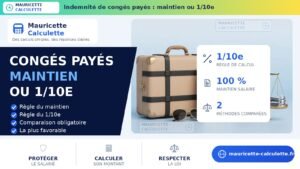Read more about the article Indemnité de congés payés : maintien ou 1/10e ? Calcul 2026
