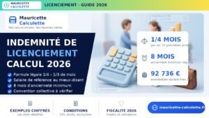 Read more about the article Indemnité de licenciement : calcul, montant et règles 2026