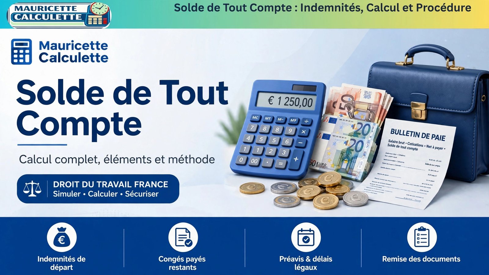 Read more about the article Solde de tout compte : calcul complet, éléments et méthode en 2026