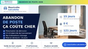 Read more about the article Abandon de poste 2026 : conséquences, indemnités et calcul