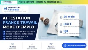 Read more about the article Attestation France Travail 2026 : contenu, calcul des salaires, délais et recours