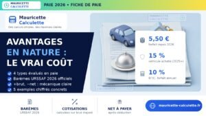 Read more about the article Avantages en nature 2026 : calcul, barèmes et fiche de paie