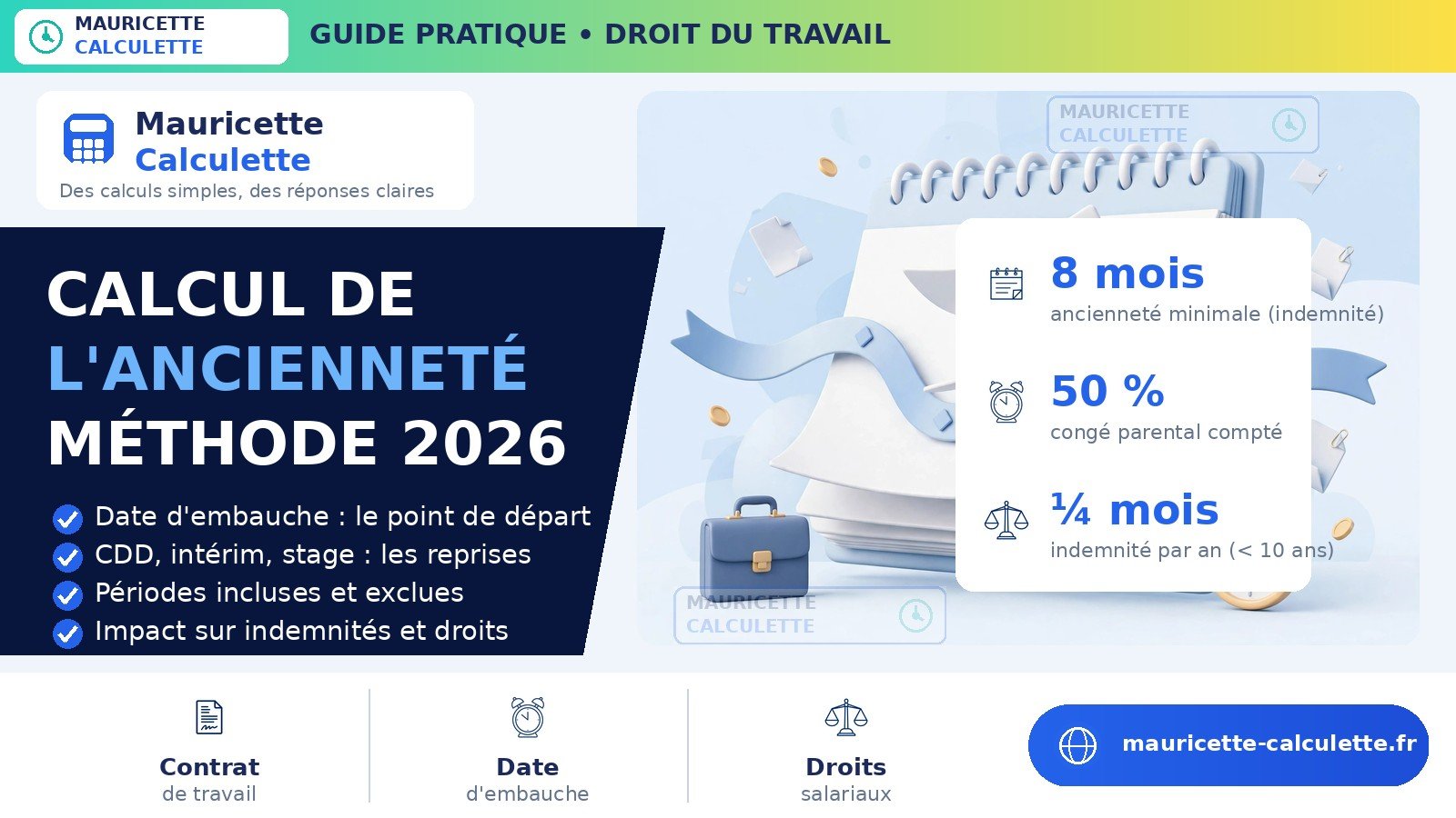Read more about the article Calcul de l’ancienneté du salarié : méthode et exemples (2026)