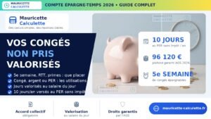Read more about the article Compte épargne-temps (CET) 2026 : règles, calcul, versement