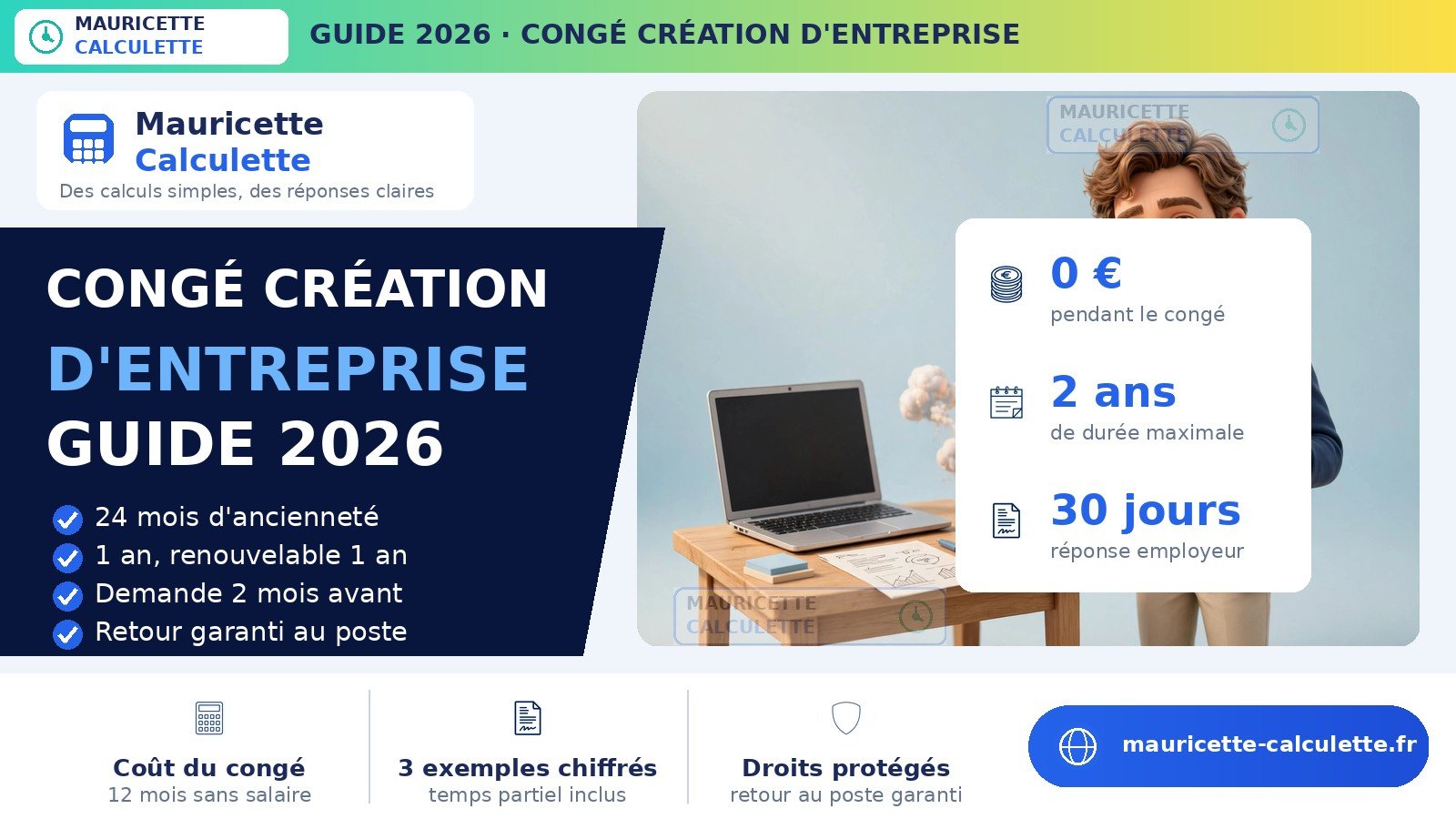 You are currently viewing Congé pour création d’entreprise 2026 : conditions, durée et calcul