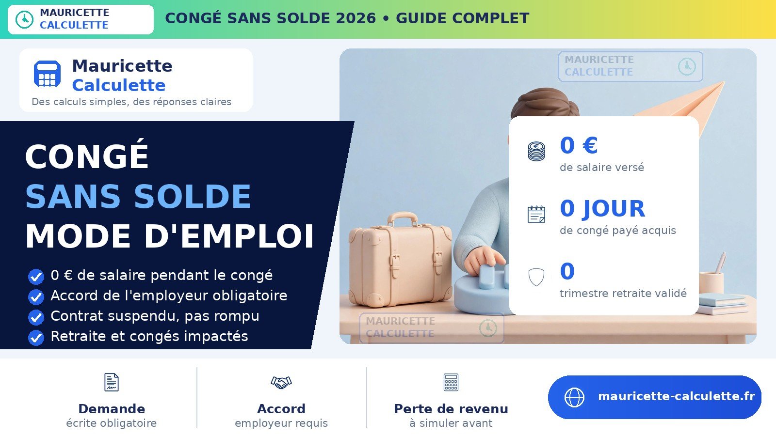 You are currently viewing Congé sans solde 2026 : demande, salaire, calcul, modèle