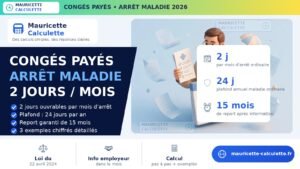 Read more about the article Congés payés et arrêt maladie 2026 : acquisition et calcul
