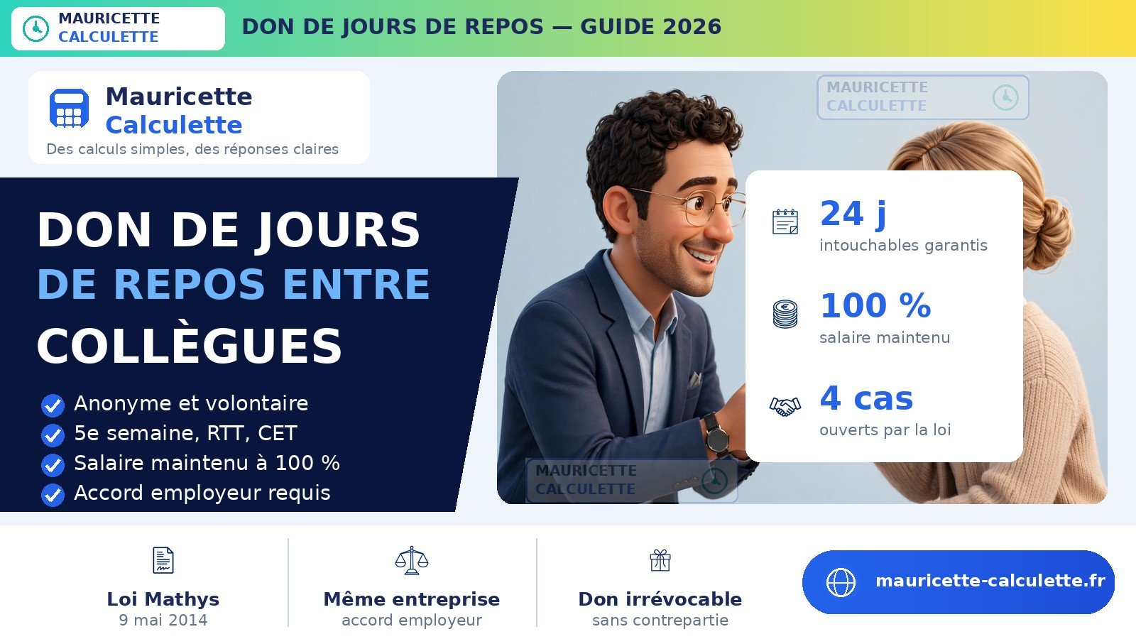 Read more about the article Don de jours de repos à un collègue : règles et calcul 2026