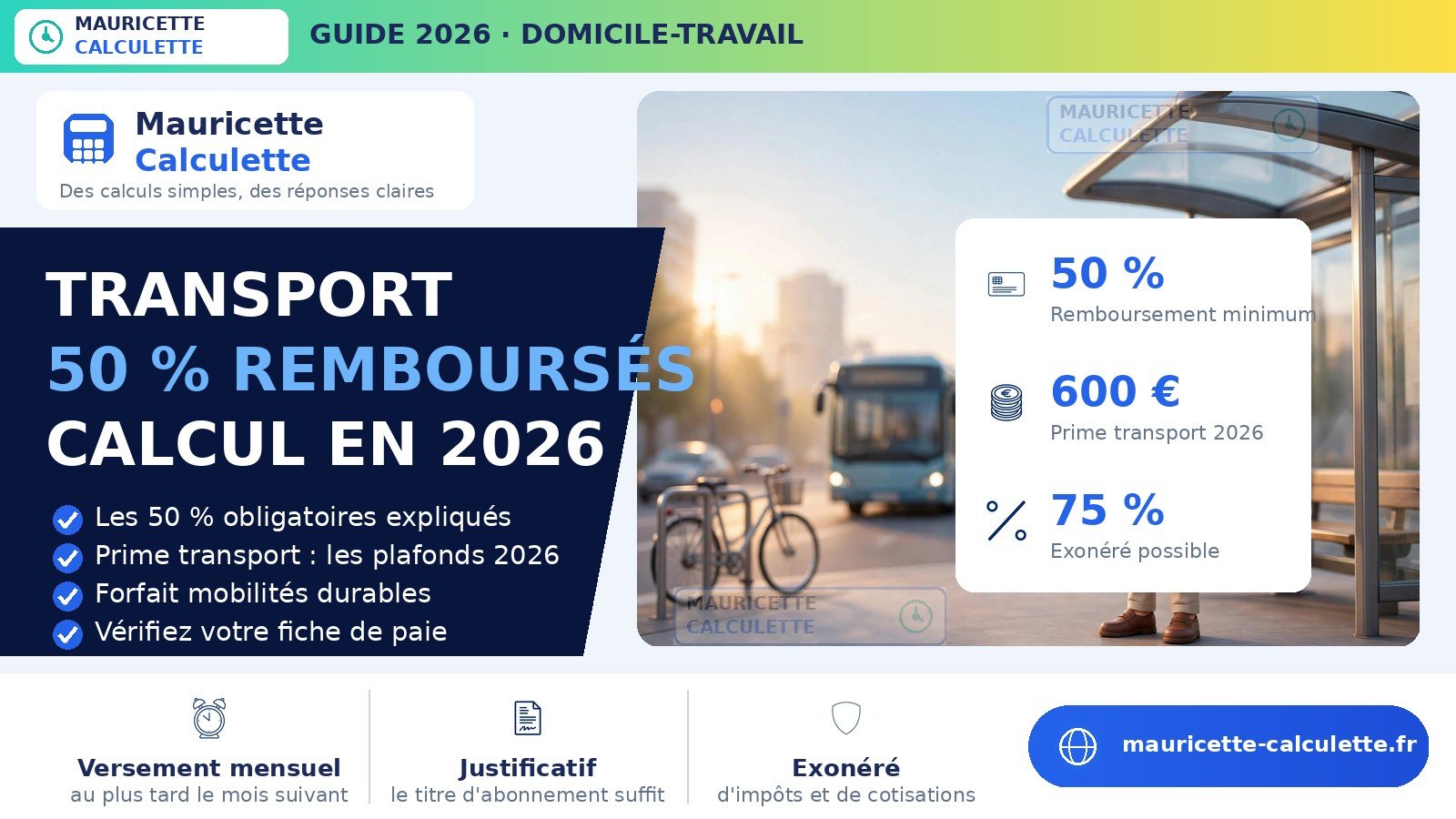 Read more about the article Frais de transport 2026 : remboursement, prime et calcul