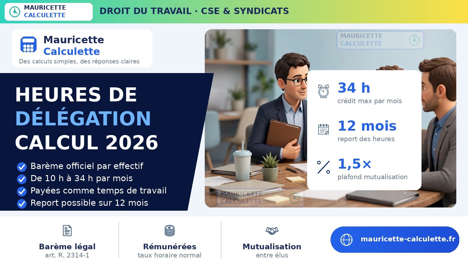 You are currently viewing Heures de délégation CSE 2026 : calcul, barème et paiement
