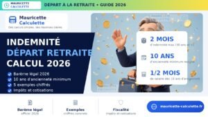 Read more about the article Indemnité de départ à la retraite 2026 : calcul et montants