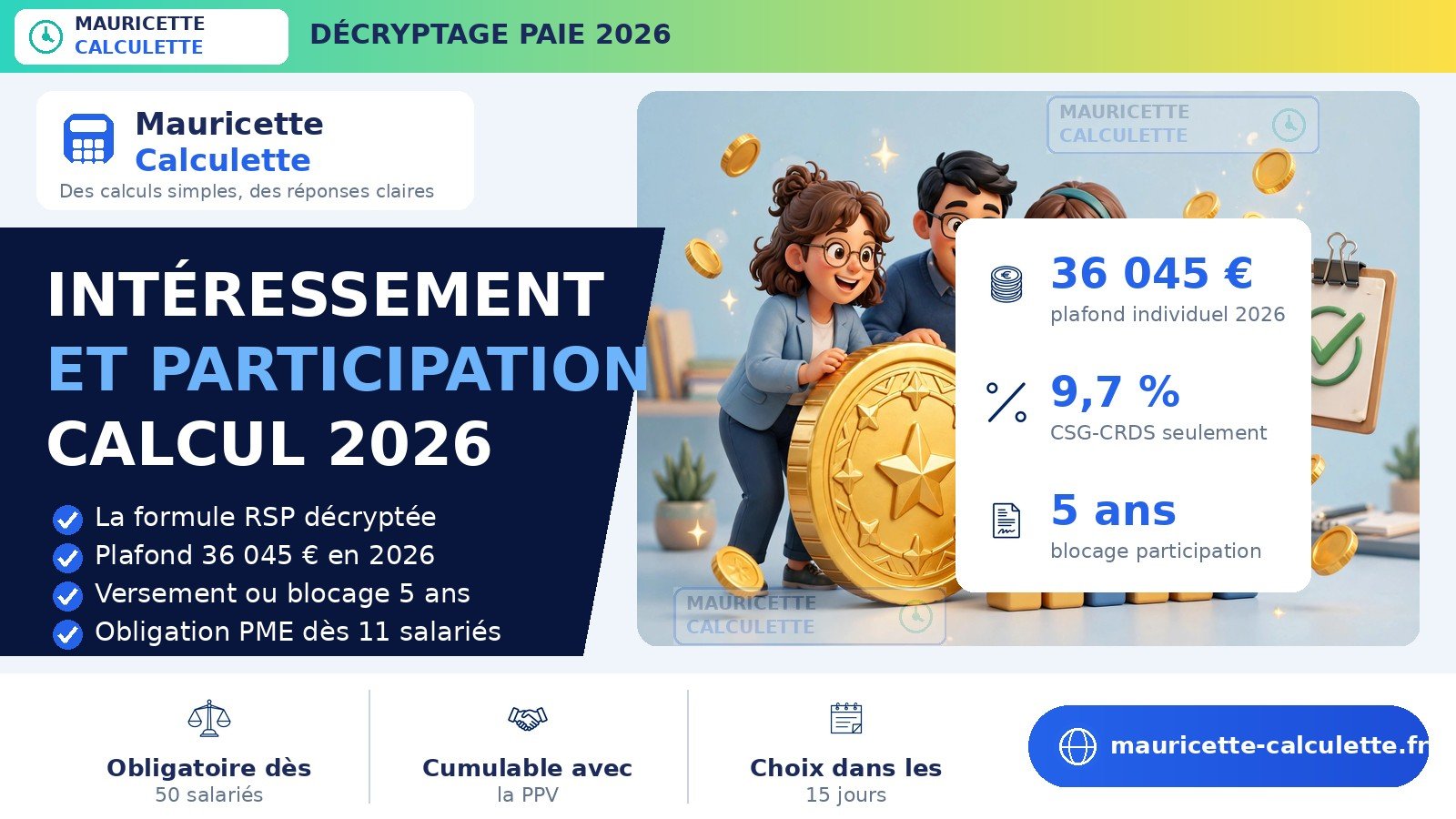 Read more about the article Intéressement et participation 2026 : calcul et montants
