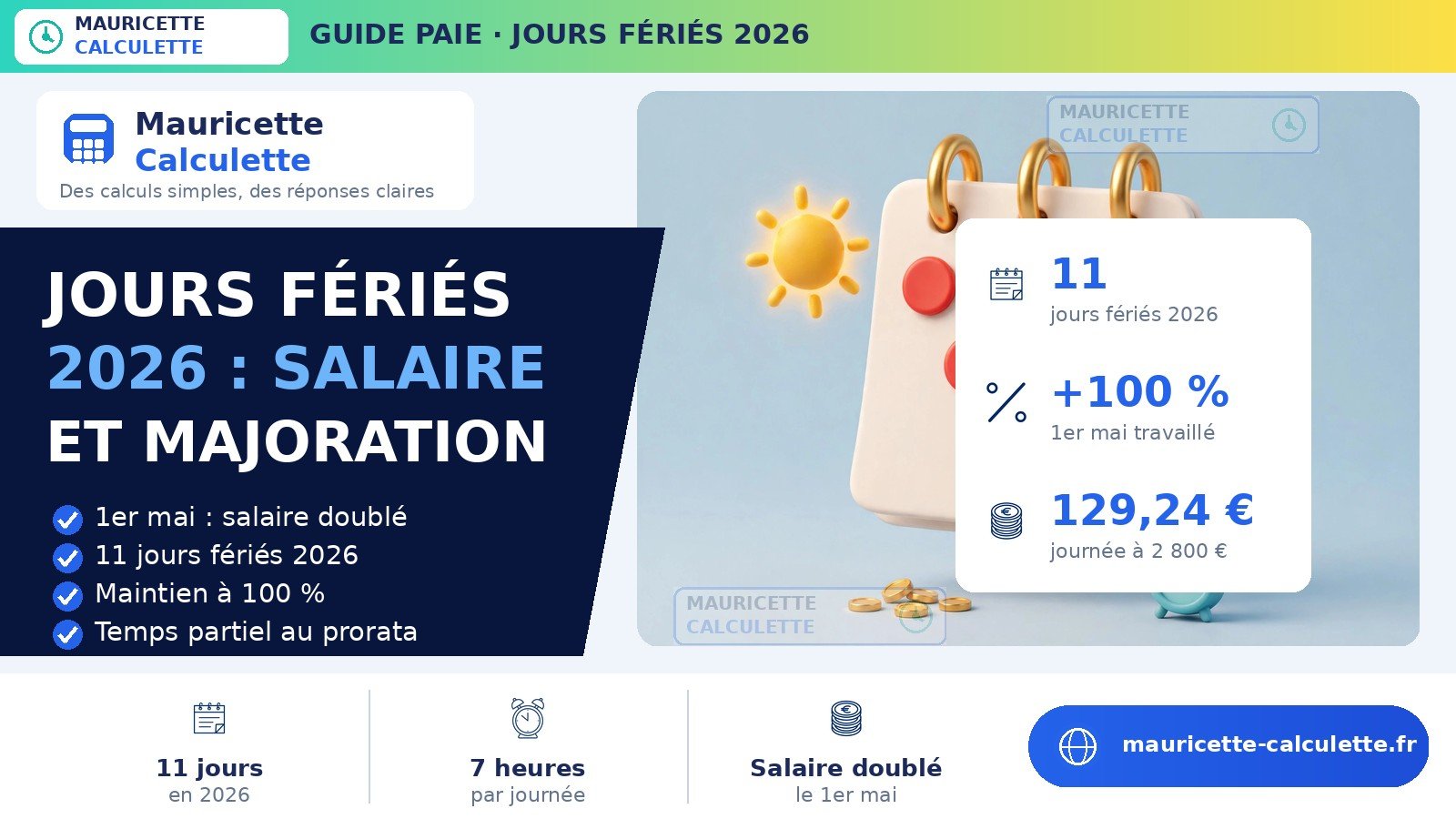 You are currently viewing Jours fériés 2026 : calcul du salaire et majorations