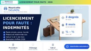 Read more about the article Licenciement pour faute 2026 : indemnités et calcul détaillé