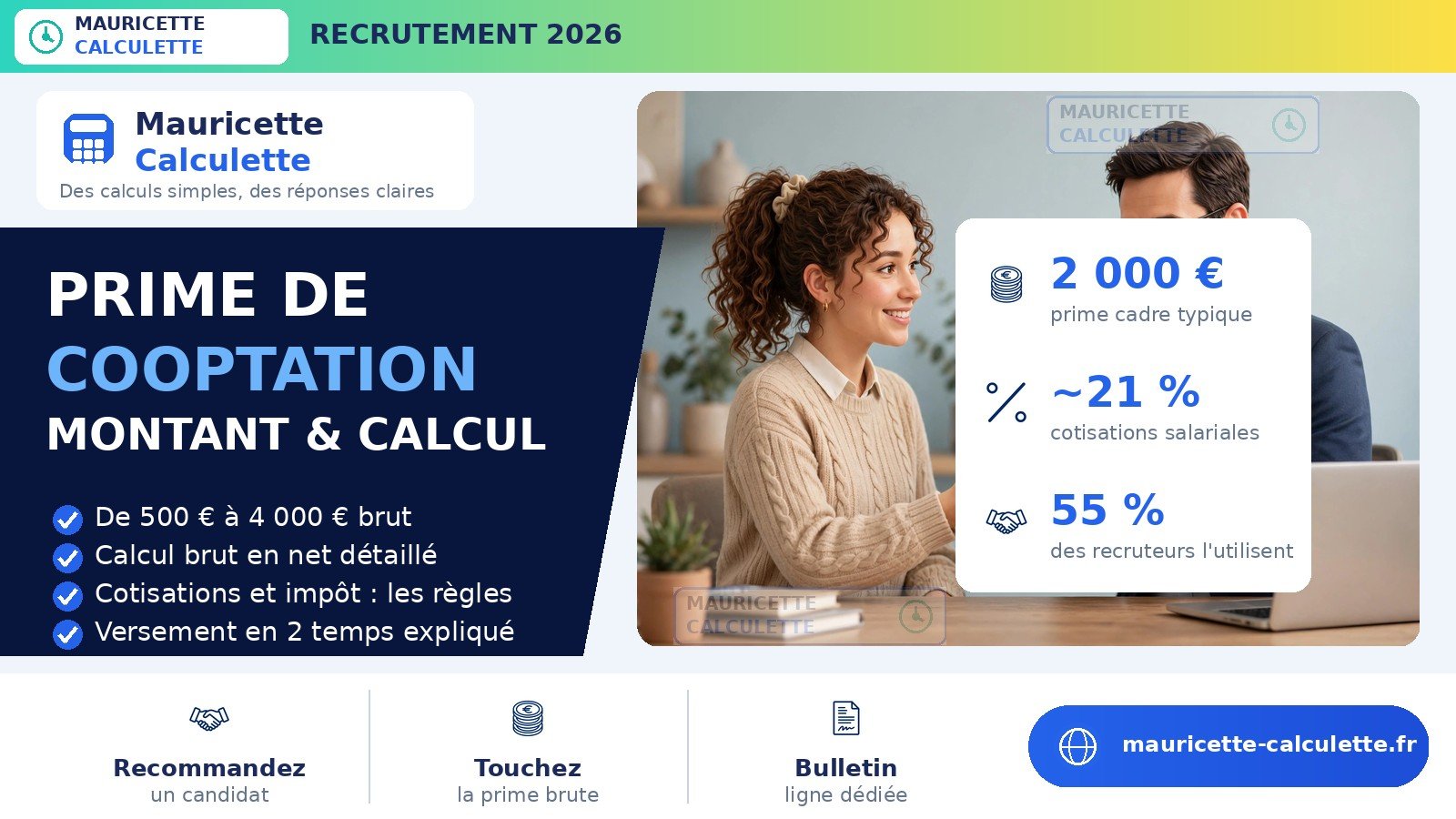 You are currently viewing Prime de cooptation 2026 : montant, calcul et fiscalité