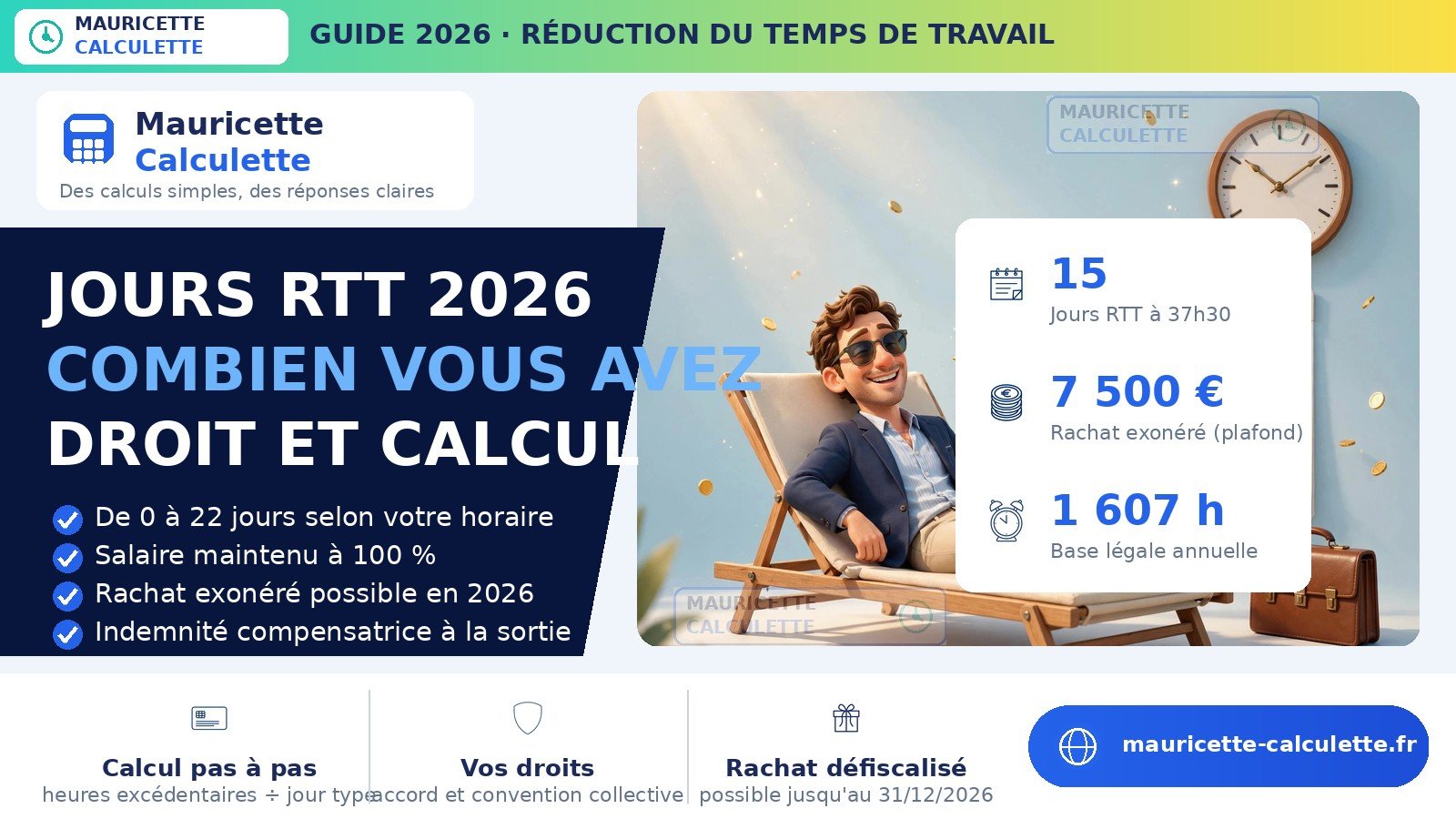Read more about the article RTT 2026 : calcul des jours, acquisition et indemnisation