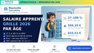 Read more about the article Salaire apprenti 2026 : grille par âge, montants et calcul