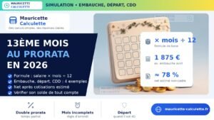 Read more about the article 13ème mois au prorata 2026 : simulation, embauche et départ