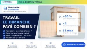 Read more about the article Travail le dimanche : majoration de salaire et calcul 2026